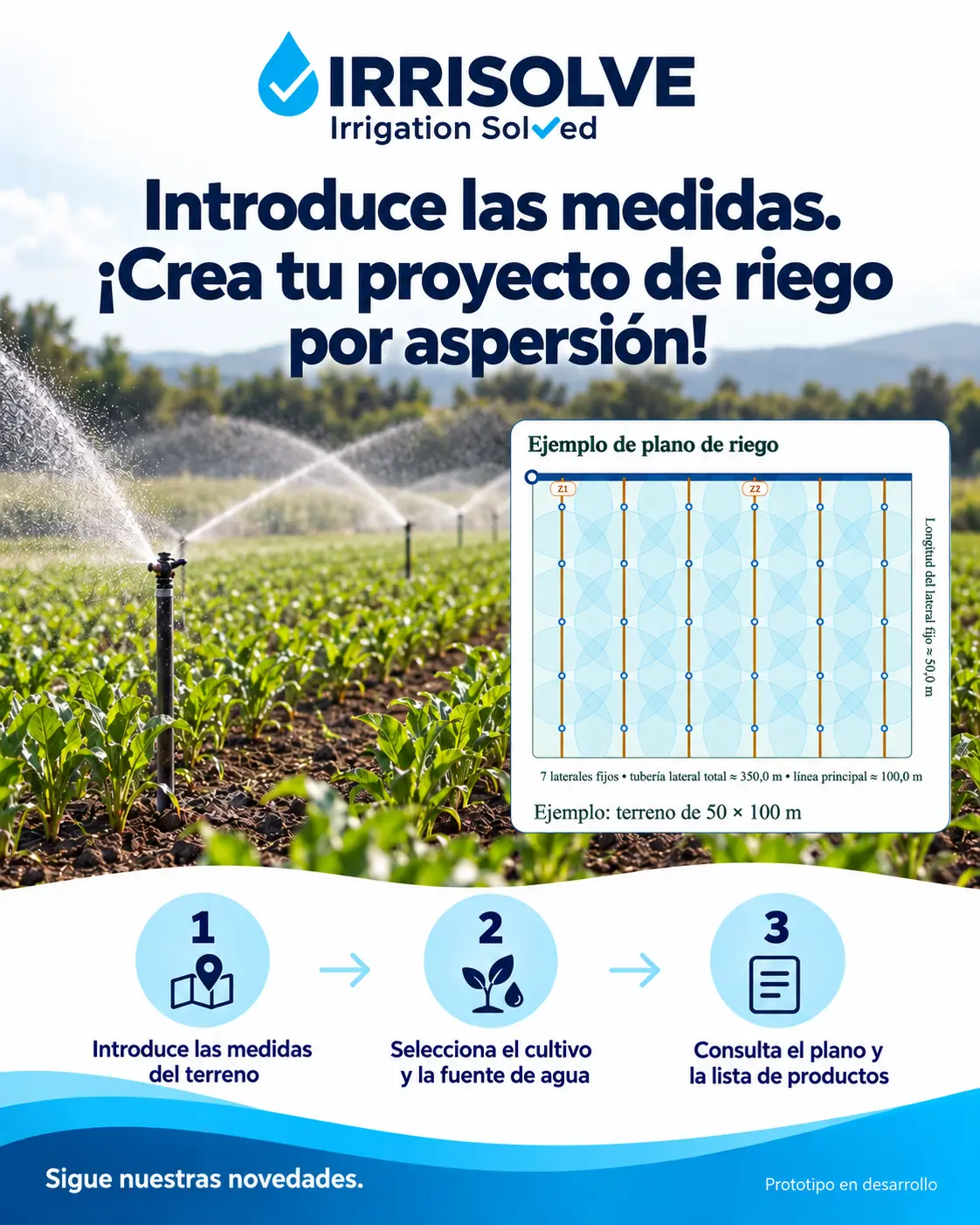 Riego por aspersión — IrriSolve