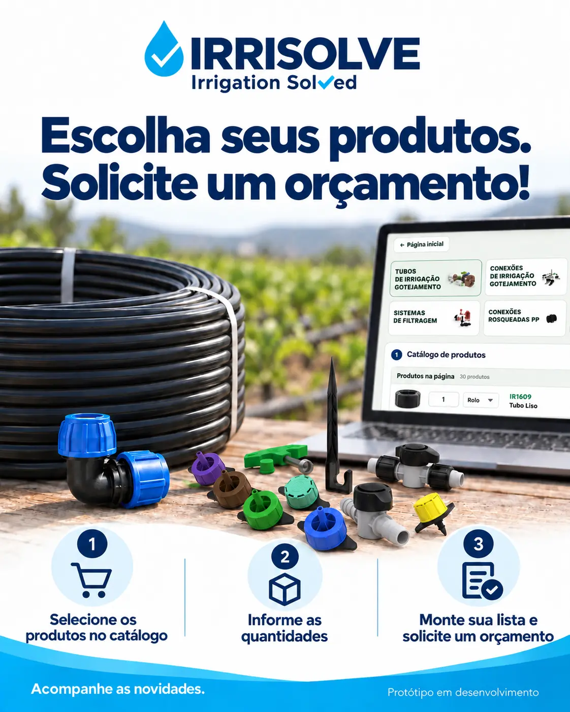 Produtos e orçamentos — IrriSolve